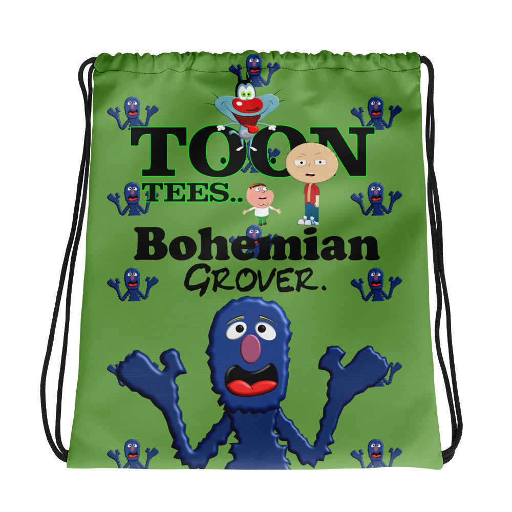 ToonTees  Bohemian  Grover Drawstring  Bag
