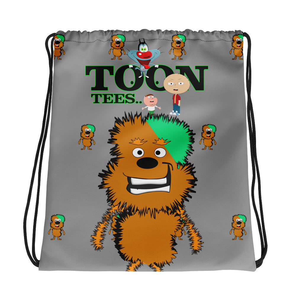ToonTees  Brown Furry   Drawstring  Bag