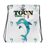 ToonTees Finny Dolphin    Drawstring  Bag
