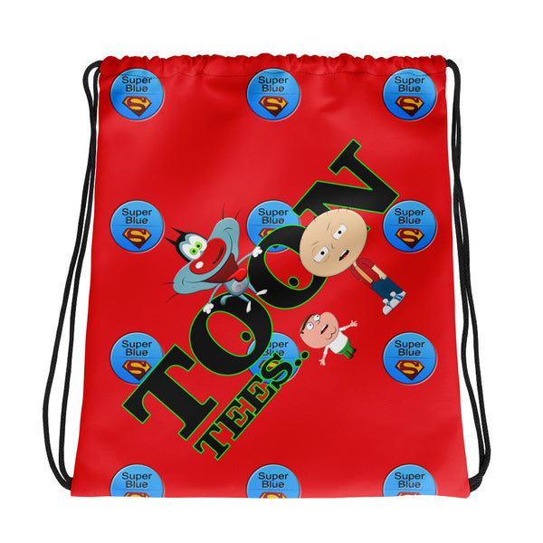 ToonTees  Super Blue  Drawstring  Bag
