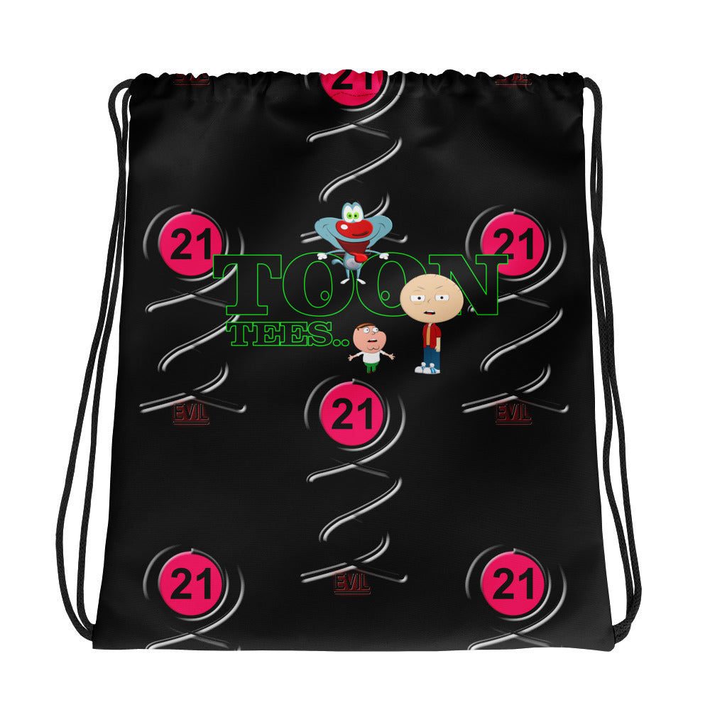 ToonTees 21 Evil 2 Drawstring  Bag