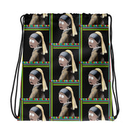 ToonTees  Girl in a Hoodie    Drawstring  Bag