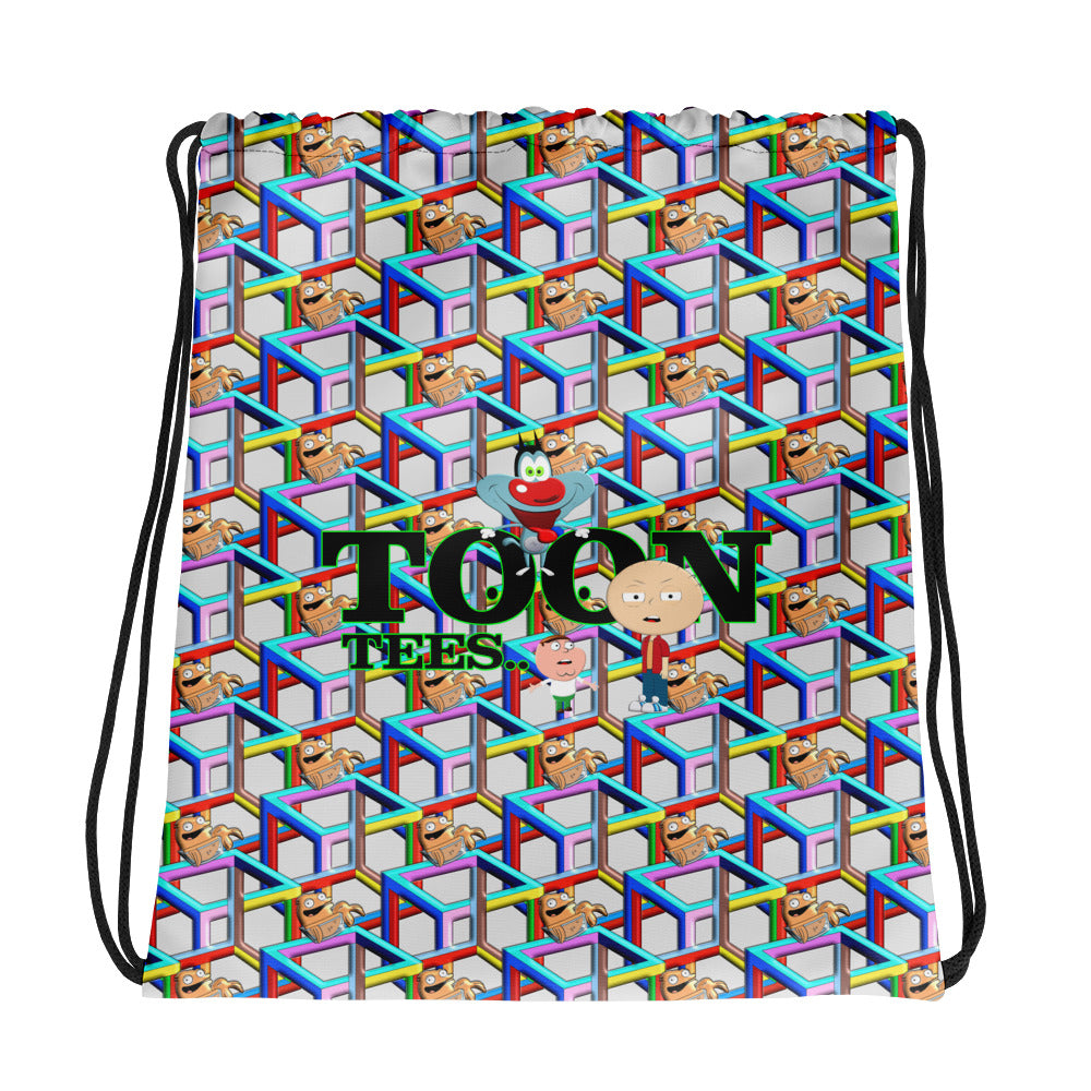 ToonTees  Cubed    Drawstring  Bag